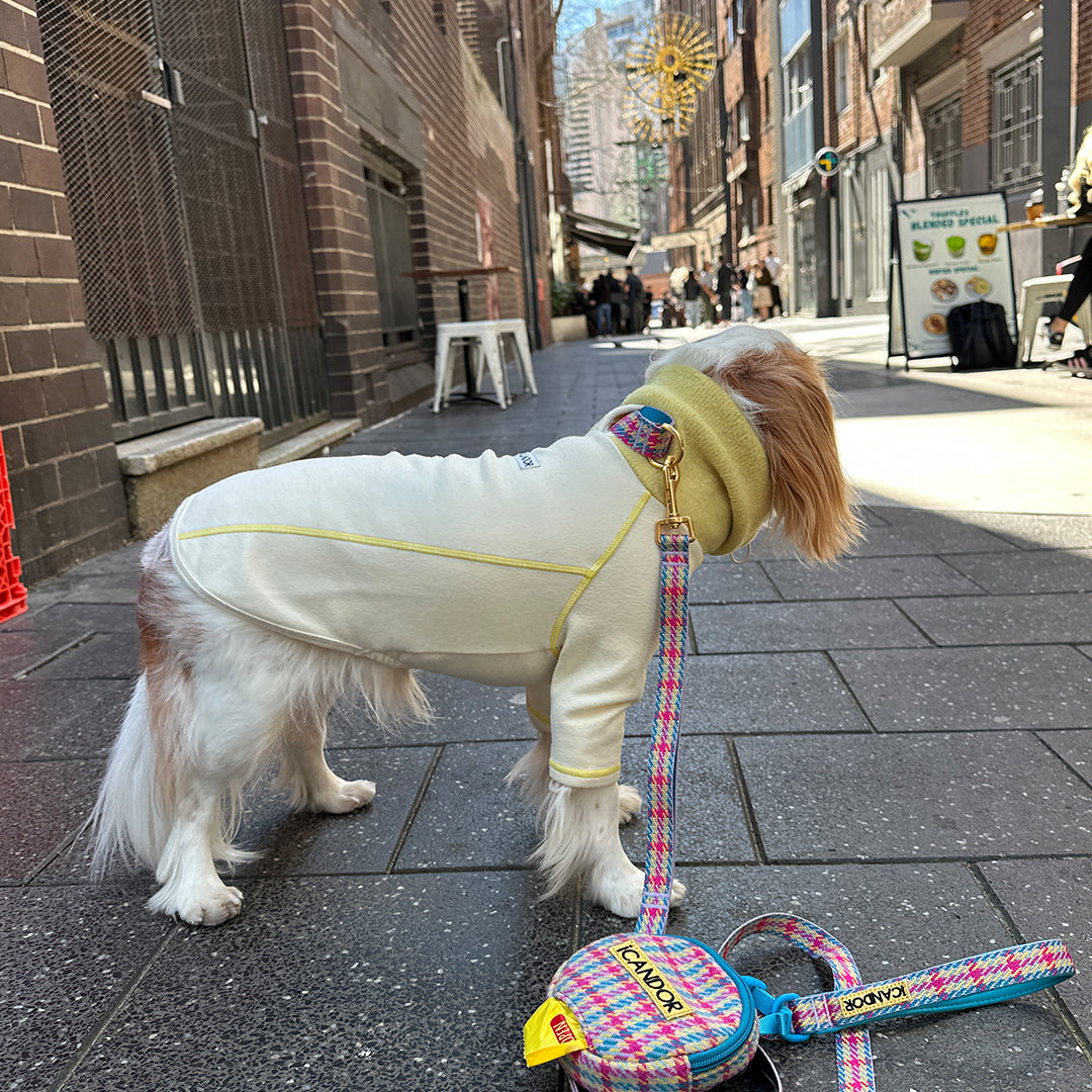 ポーラーツイード、スヌードトップ_クリーム