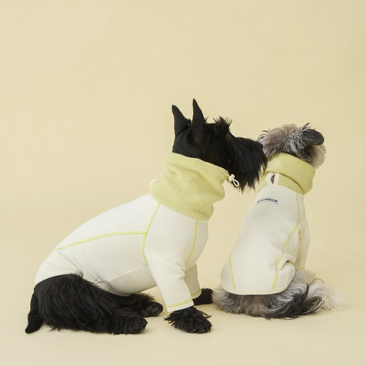 ポーラーツイード、スヌードトップ_クリーム