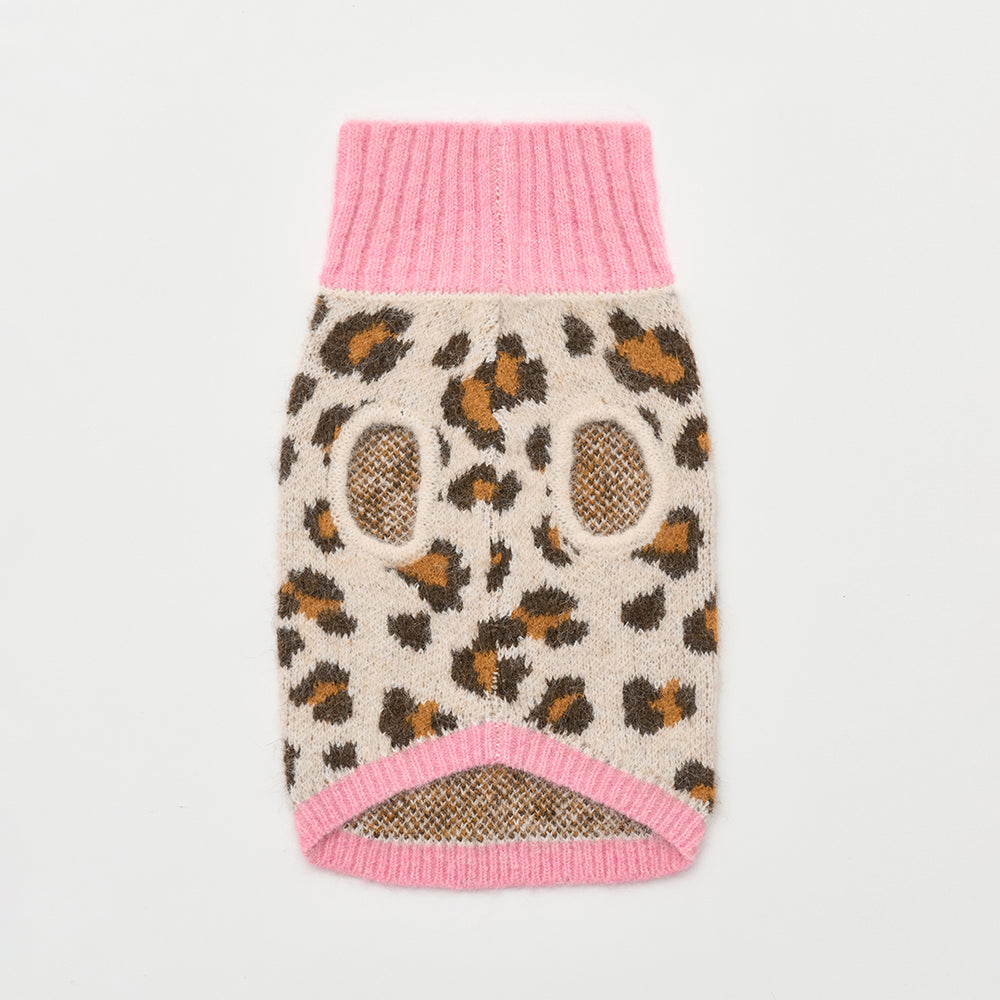 Aspen Woolies Leopard sweater, back view