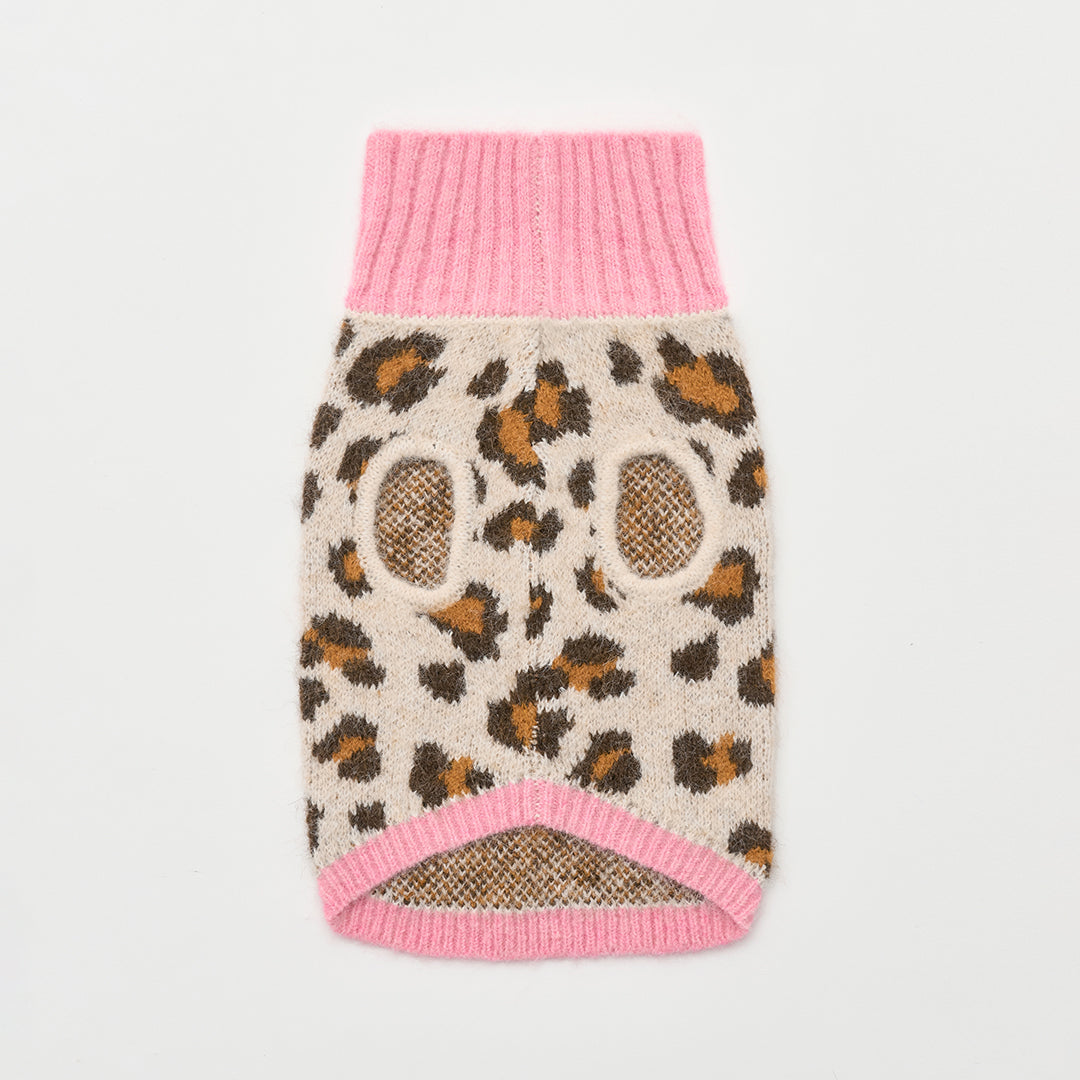Aspen Woolies Leopard sweater, back view