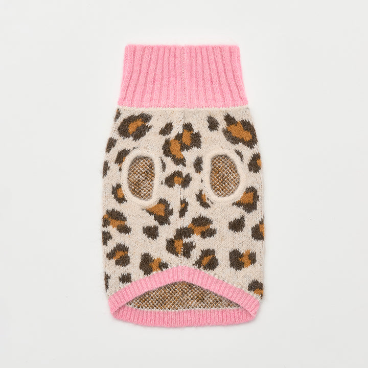 Aspen Woolies Leopard sweater, back view