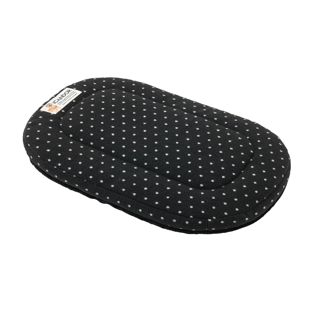 Urban Nest Cushion in Polka Dot: polka-dot side, three-quarter view
