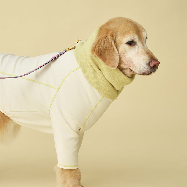 ポーラーツイード、スヌードトップ_クリーム