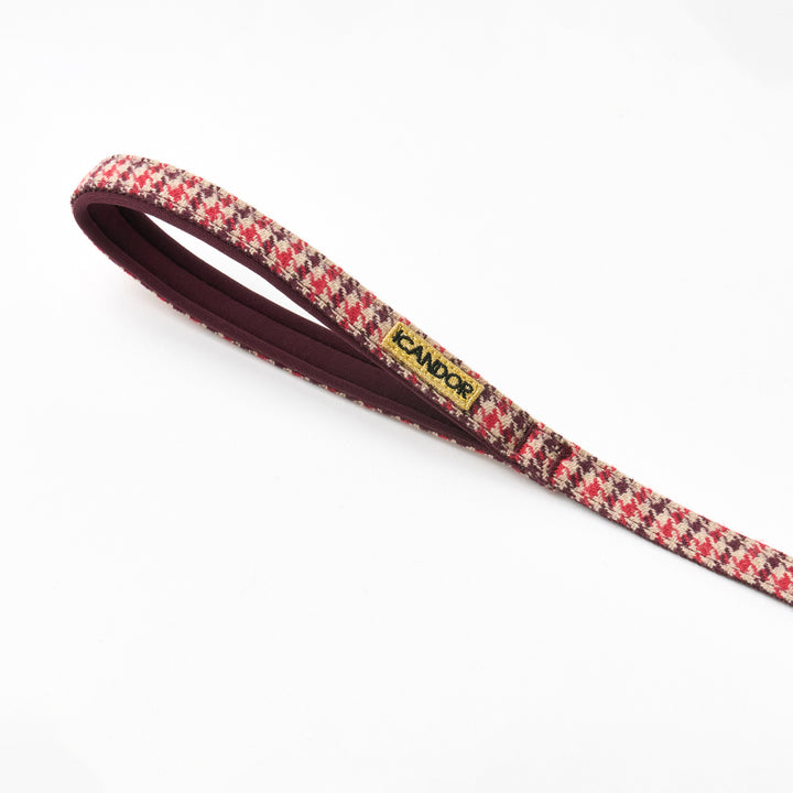 Gentle Leash Bolt, 1.6m(15mm)_Edinburgh Check Red