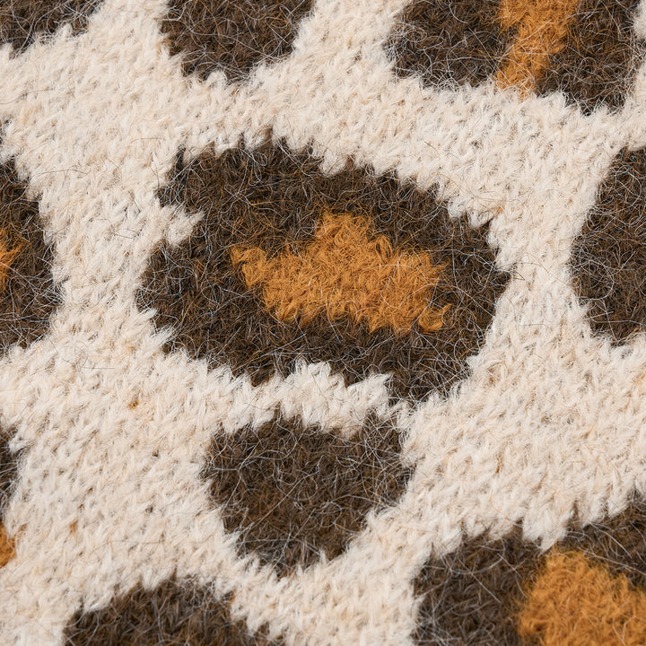 Aspen Woolies Leopard knit texture close-up