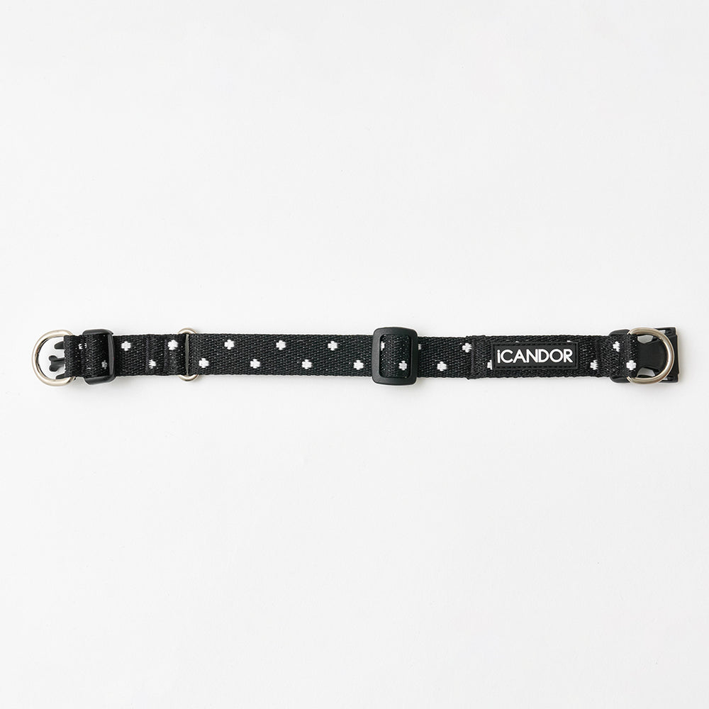 Gentle Collar Dual Polka Dot, laid out flat