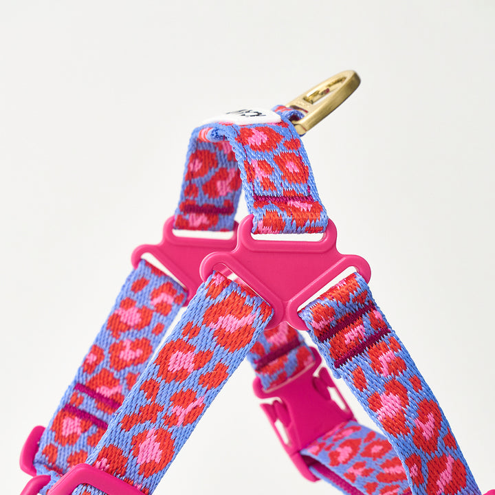 No-Pull Harness_Leopard Lavender Blue