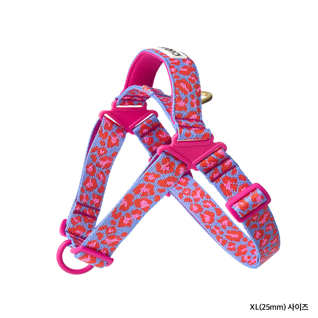 No-Pull Harness_Leopard Lavender Blue