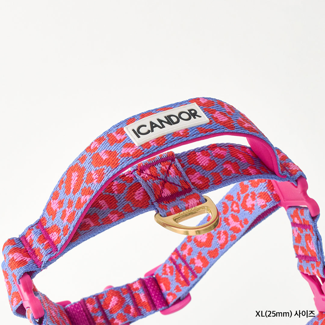 No-Pull Harness_Leopard Lavender Blue