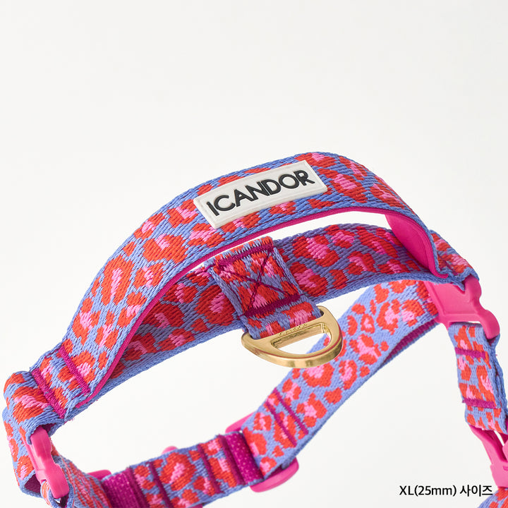 No-Pull Harness_Leopard Lavender Blue