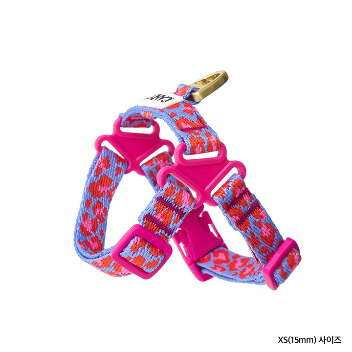 No-Pull Harness_Leopard Lavender Blue